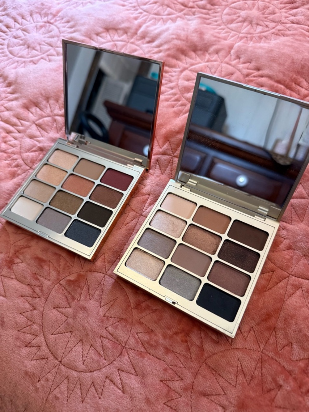 Stila Metallic Rose Gold & Ivory Compact Duo